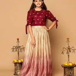 BAESD Girls Embroidered Ready to Wear Lehenga &-38