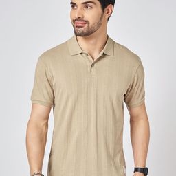 People Men Solid Polo Collar Cotton T-shirt-picture-41