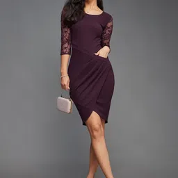 Miss Chase Georgette Bodycon Dress-picture-23