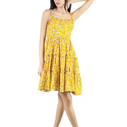 ARTYSKA Print Crepe Fit & Flare Dress-image-35