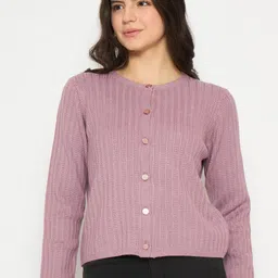 Madame Women Striped Cardigan-image-72