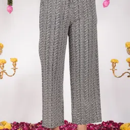 Aramya Mid Rise Printed Cotton Trousers-image-50