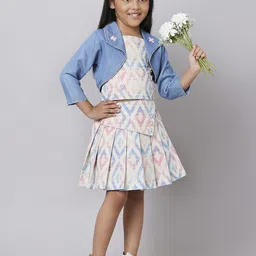 Macwin Girls Printed Top with Skirt-image-8