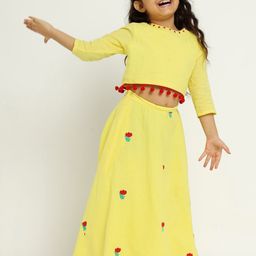 Somersault Girls Printed Ready to Wear Lehenga &-picture-35