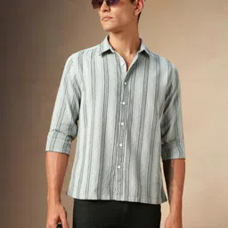Dennis Lingo Men Opaque Striped Casual Shirt-image-91