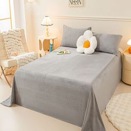 JC HOME Grey 150 TC King Bedsheet with 2 Pillow Covers-image-84