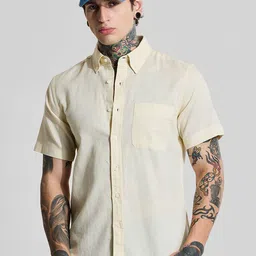 Snitch Men Slim Fit Button-Down Collar Solid Formal Shirt-picture-10
