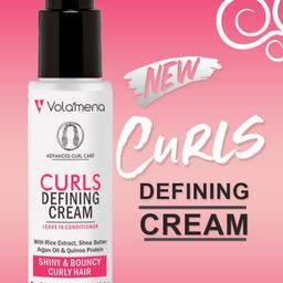 Volamena Curls Defining Cream For Shiny & Bouncy Curly Hair 100 ml image 3