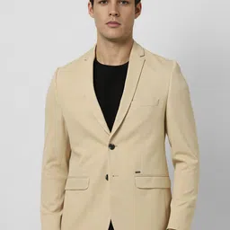 Van Heusen Sport Textured Cotton Slim Fit Notched Collar Single Breasted Formal Blazer-image-84