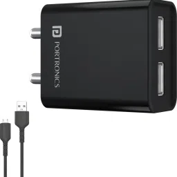 Portronics 12 W 2.4 A Wall Charger for Mobile with Detachable Cable-image-97