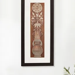SHREE KALA HOME DECOR Brown & Black Synthetic Wood Floral and Botanical Wall Paintings-picture-17