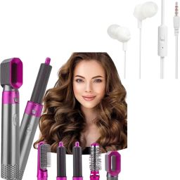DRUMSTONE Multifunctional Hot Air Styler & Wired Earphones with Clear Sound – Ideal Gift C254.G013.5in1Styler+T3000Earphones_GT Hair Straightener-image-7