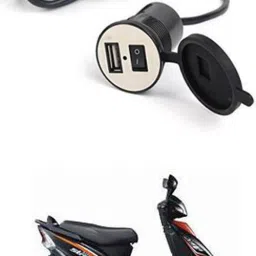 Bike USB Charger Socket Power Outlet 5V 2 A for Scooty Streak 12 A Bike Mobile Charger-image-45