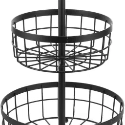 2 Tier Storage Organizer Basket for Fruits, Breads, Vegetables and Snacks Iron Fruit & Vegetable Basket-image-75