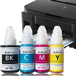vavia Ink Refill for Canon GI 790 G1000,G1010,G1100,G2000,G2002,G2010,G2012,G2100 PRIN Black + Tri Color Combo Pack Ink Bottle-11