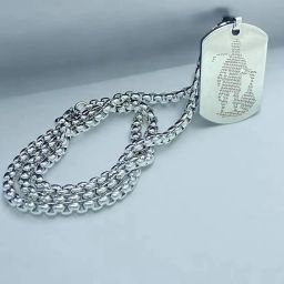 Silver Pendant Hanuman Chalisa Silver Stainless Steel Pendant-image-19