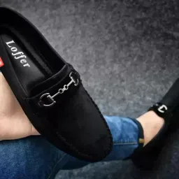 Synthetic Leather Casual Stylish Shoes All Season Party Wear Loafers For Men-image-105