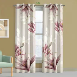152 cm (5 ft) Polyester Room Darkening Window Curtain (Pack Of 2)-image-3