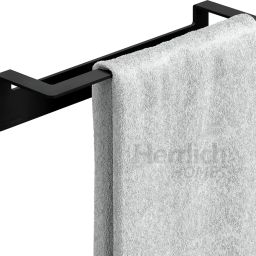 304 Stainless Steel Towel Hanger | Drill-Free | Self Adhesive | 30 cm | Black Towel Holder-image-43
