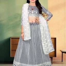 F Plus Fashion Net Semi-Stitched Lehenga Choli-image-55