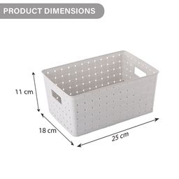 Kuber Industries Grey Cannes Pattern Stackable Storage Box with Lid image 2