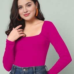 Dream Beauty Fashion Shakira Square Neck Fitted Top-image-62