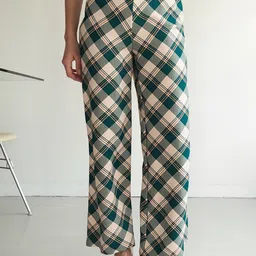 DressBerry Women Printed Straight Fit High-Rise Trousers-image-91