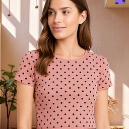 Unicus Apparel Pack Of 2 Polka Dot Printed Georgette Crop Top-image-43