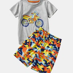 YK Boys Printed T-Shirt With Shorts Clothing Set-34