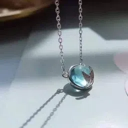Khusha Creations Women Blue Minimalist Pendant Necklace-39