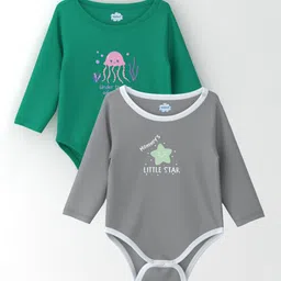 Nauti Nati Girls Pack Of 2 Cotton Printed Bodysuit-53