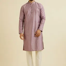 Manyavar Embroidered Straight Sequinned Kurta with Pyjamas-image-48