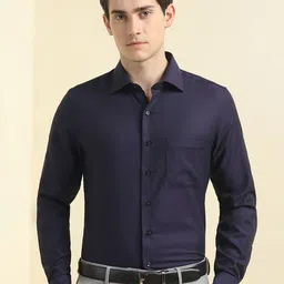Allen Solly Sport Slim Fit Textured Spread Collar Full Sleeves Pure Cotton Formal Shirt-picture-10