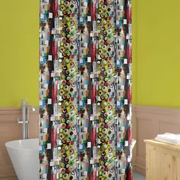 ArtzFolio Black & Brown Printed Water Proof Shower Curtain-image-88