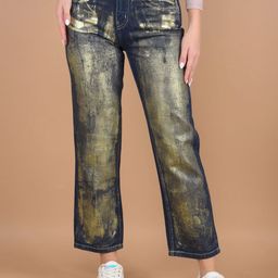 Crimsoune Club Women Cotton Wide Leg Mid-Rise Heavy Fade Jeans-image-80