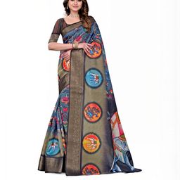 PARVOTSAV Multi Polyester Saree-image-93