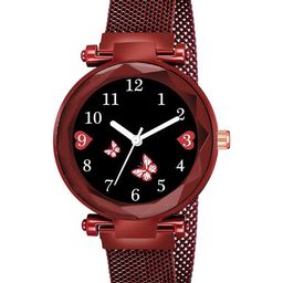 Gopal Shopcart Unisex Round Dial & Bracelet Style Analogue Watch GR 379RED Batterfly M-image-62