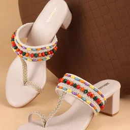 Anouk Colourblocked PU Block Sandals-18
