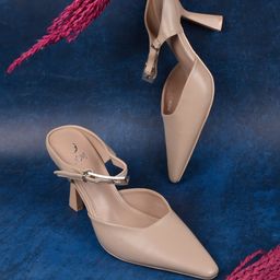 Jove Women PU Slim Heeled Pumps-39