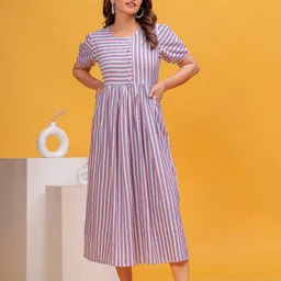 SARAI CREATIONS Womens A line midi dress-picture-44