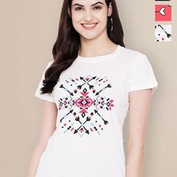 Metronaut Women Typography 3 Printed Applique T-shirt-image-72