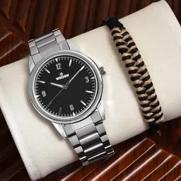 WROGN Men Analog Watch & Leather Bracelet Gift Set-37