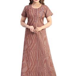 NIGHT QUEEN Abstract Printed Maxi Nightdress-image-94