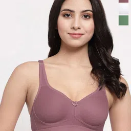 College Girl Women Pack of 3 Full Coverage Lightly Padded and Non-Wired Bra-image-58