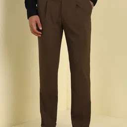 Allen Solly Sport Men Regular Fit Mid-Rise Pleated Trousers-image-100