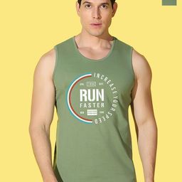 WOOSTRO Pack Of 2 Printed Super Combed Cotton Gym Vests VWS26(98 LGTGREEN)(RUN LGTGREEN)-picture-38