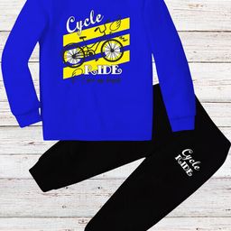 TRIANGLETEES Boys Printed T-shirt with Trousers-image-87
