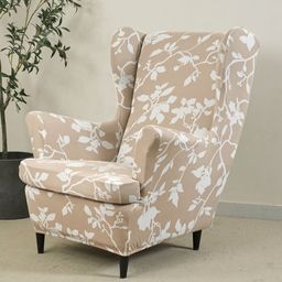 HOKIPO Brown Printed Chair Cover-image-37