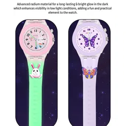Spiky Unisex Kids Printed Dial & Embellished Straps Analogue Watch Combo_RabButterfly image 3