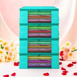 Kuber Industries Green Set of 4 Regular Drawer Organiser Organisers-26